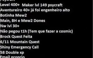 Conta pxg servidor Lunar