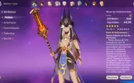 Conta Ar 57 Com Yelan + Zhongli + Alhaitham + Nahida + Kazuh