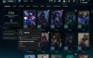 Esmeralda 3 com TODOS os champs e 494 Skins + 10 Vitoriosas