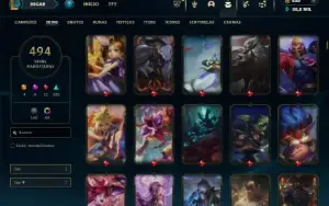 Esmeralda 3 com TODOS os champs e 494 Skins + 10 Vitoriosas