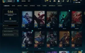 Esmeralda 3 com TODOS os champs e 494 Skins + 10 Vitoriosas