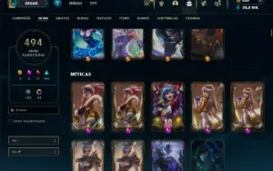 Esmeralda 3 com TODOS os champs e 494 Skins + 10 Vitoriosas