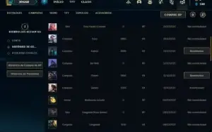 Conta diamante 4 com 35 Champs e 4 Skins + 2 Espolios