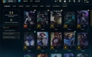 Conta diamante 4 com 35 Champs e 4 Skins + 2 Espolios