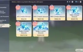 AR 52 Ayaka / Yanfei C6 + Orações / Zhongli entre outros T5