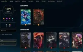 CONTA MESTRE FULL CHAMPS COM 189 SKINS + CONTA VALORANT