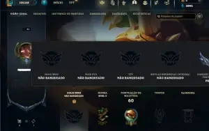 Unranked com 33 Champs e 24 Skins + 2 Fragmentos