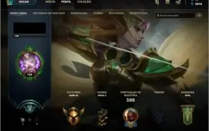 Conta lol Gold, season passada Platina com varias skins