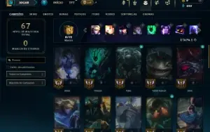 Unranked com 40 Champs e 9 Skins