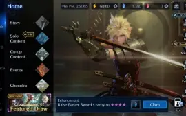 Conta Final Fantasy 7 Ever Crisis - Murasame 7* e mais
