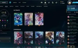 Conta LOL com 115 skins 3 Ultimates