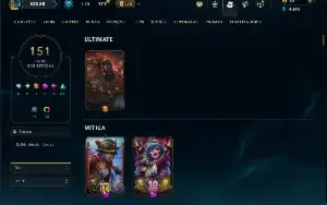 Unranked com TODOS os champs e 151 Skins