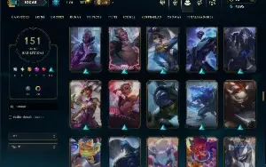 Unranked com TODOS os champs e 151 Skins