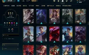 Unranked com TODOS os champs e 151 Skins