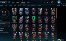 Conta criada em 2012 com Todos Heróis e diversas Skins