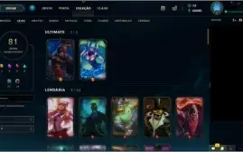 Conta criada em 2012 com Todos Heróis e diversas Skins