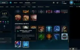 Conta criada em 2012 com Todos Heróis e diversas Skins
