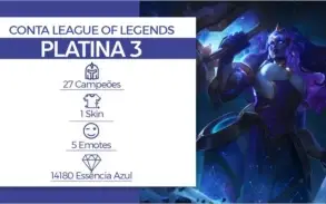 CONTA LEAGUE OF LEGENDS PLATINA 3 • 27 CAMPEÕES • HIGH MMR