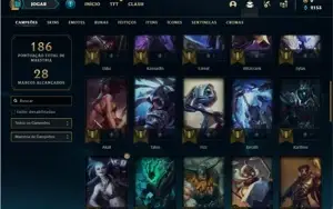 Conta platina 3 com 47 Champs e 19 Skins + 2 Vitoriosas
