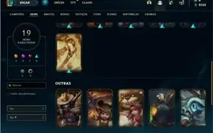 Conta platina 3 com 47 Champs e 19 Skins + 2 Vitoriosas