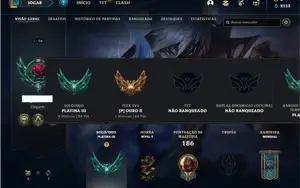 Conta platina 3 com 47 Champs e 19 Skins + 2 Vitoriosas