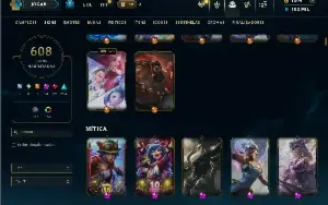 Unranked com TODOS os champs e 608 Skins + 8 Prestigios