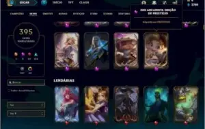 Conta prata 4 com 135 champs, 395 skins ( 6 Prestigios )