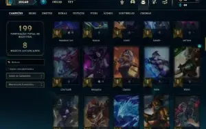 Unranked com 90 Champs e 47 Skins
