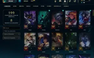Unranked com 90 Champs e 47 Skins