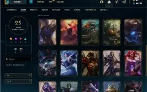 Conta prata 4 com 76 Champs e 25 Skins + 3 Vitoriosas