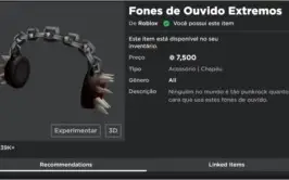 CONTA DE ROBLOX (CONTÉM HEADLESS, ITENS LIMITED ATÉ 78K)