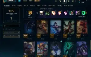 Diamante 4 com 40 Champs e 7 Skins