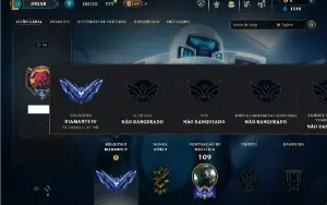 Diamante 4 com 40 Champs e 7 Skins