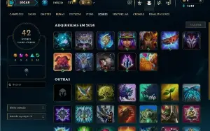 Diamante 4 com 40 Champs e 7 Skins