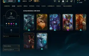Diamante 4 com 40 Champs e 7 Skins
