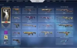 500 VP, 4 SKINS DE VANDAL, 6 DE PHANTOM, 3 FACAS, 3 PASSES