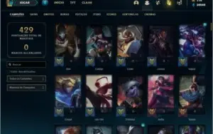 Conta unranked com 155 champs e 83 skins +7 Vitoriosas
