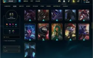 Conta unranked com 155 champs e 83 skins +7 Vitoriosas