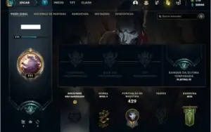 Conta unranked com 155 champs e 83 skins +7 Vitoriosas