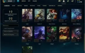 Conta platina 4 com 3 skins e 26 champs