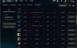Conta platina 4 com 3 skins e 26 champs