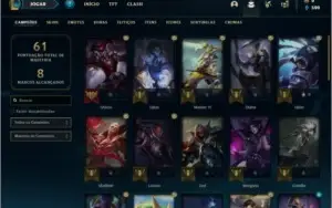 Conta ouro 4 com 44 champs e 7 skins