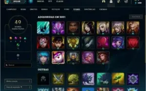 Conta ouro 4 com 44 champs e 7 skins