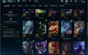 Conta ouro 4 com 44 champs e 7 skins