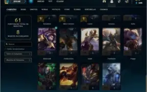 Conta ouro 4 com 44 champs e 7 skins