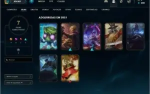 Conta ouro 4 com 44 champs e 7 skins