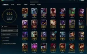 CONTA League of legends LOL 70 SKINS SÓ SKIN TOP GOLD 3 e +