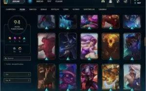 Conta ouro 4 com 132 champs e 94 skins
