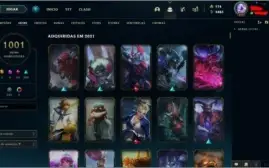 conta ótima com 1001 skins e todos os champs habilitados