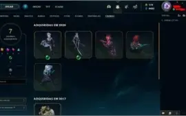 conta ótima com 1001 skins e todos os champs habilitados
